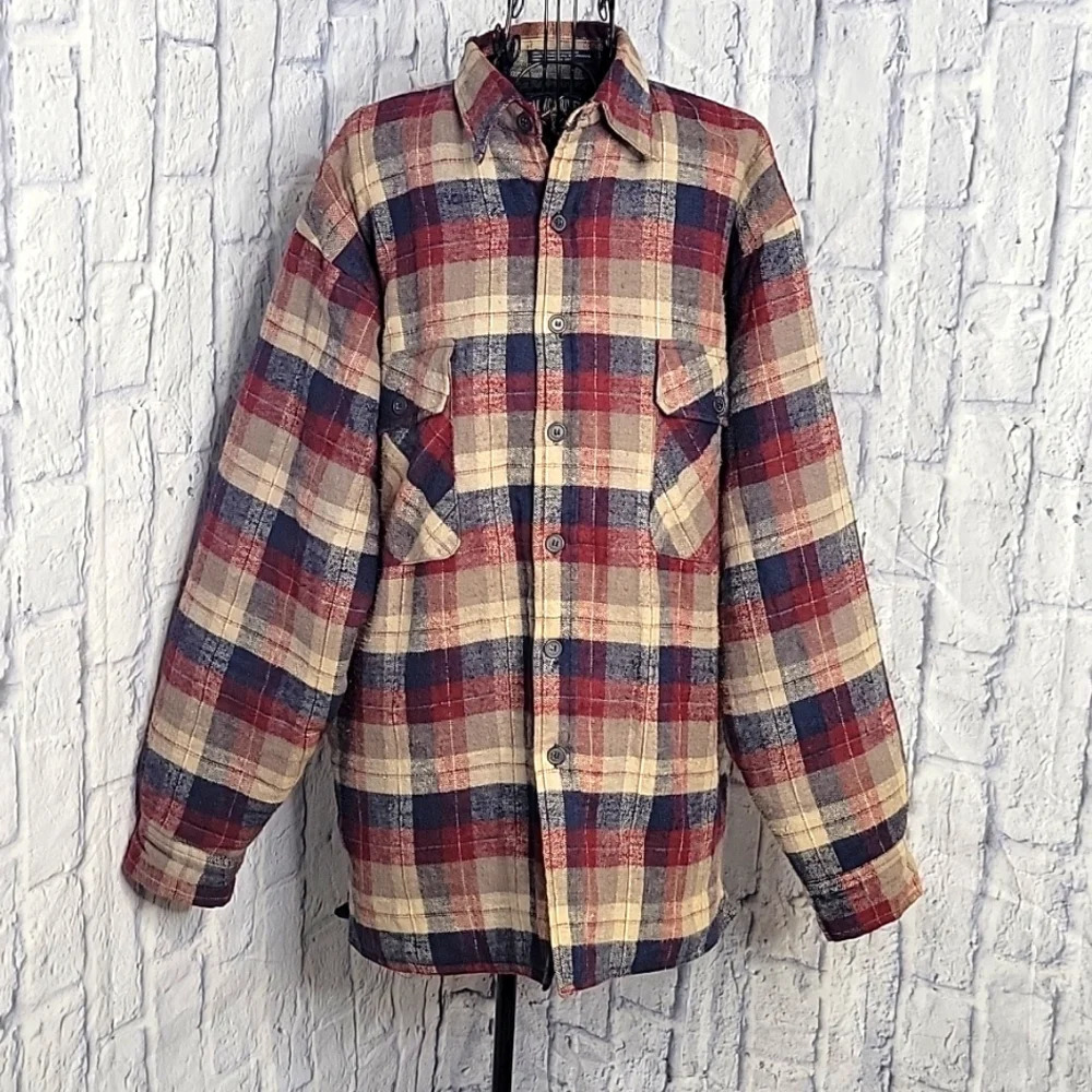 SALMON RIVER TRADERS Plaid Button Up‎ Jacket Medium